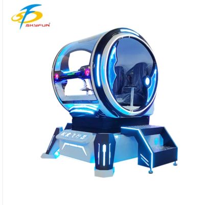 Simulateur de vol en capsule VR à 360° – SKYFUN 9D Machine d'attraction de réalité virtuelle | Plateforme de mouvement immersive pour arcade, centre commercial, parc à thème, expérience personnalisable