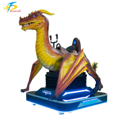 Machine de cinéma VR 1 place UN Dinosaur avec lunettes DPVR E3-S, 55 jeux, effets de rugissement de dinosaure, design unique pour les arcades, les centres commerciaux, les parcs à thème et les centres de divertissement