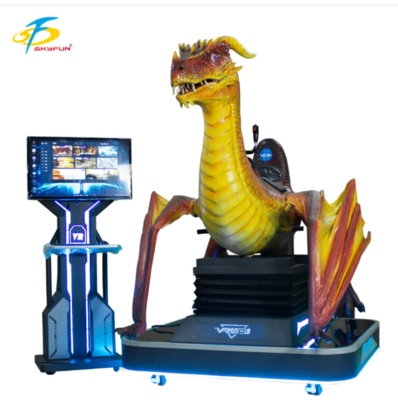 Machine de cinéma VR 1 place UN Dinosaur avec lunettes DPVR E3-S, 55 jeux, effets de rugissement de dinosaure, design unique pour les arcades, les centres commerciaux, les parcs à thème et les centres de divertissement