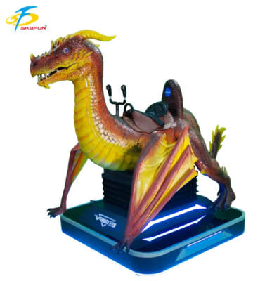 Machine de cinéma VR 1 place UN Dinosaur avec lunettes DPVR E3-S, 55 jeux, effets de rugissement de dinosaure, design unique pour les arcades, les centres commerciaux, les parcs à thème et les centres de divertissement