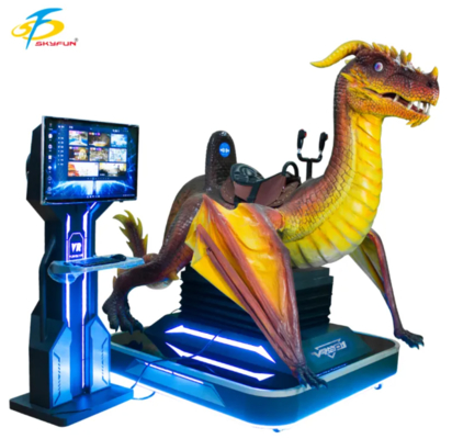 Machine de cinéma VR 1 place UN Dinosaur avec lunettes DPVR E3-S, 55 jeux, effets de rugissement de dinosaure, design unique pour les arcades, les centres commerciaux, les parcs à thème et les centres de divertissement