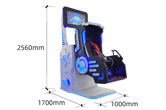 360 VR Simulator Single Player with 360-Degree Rotating Seat, Deepoon VR Headset, 42-Inch Display, 20 VR Movies & Interactive Games – Immersive VR Ride for Arcades, Malls & Entertainment Centers