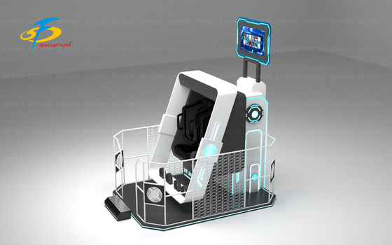 360 VR Simulator Double Player with 360° Rotating & Swinging Seats, Remote-Controlled Color Lighting, Deepoon VR Headsets, 42-Inch Monitor, 40 VR Movies Including Roller Coaster & Dinosaur Themes