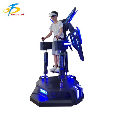 Simulateur de vol en réalité virtuelle expérience de vol immersive en réalité virtuelle 9D avec vibration vers le haut, commandes interactives et effets LED