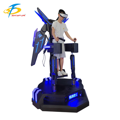 Simulateur de vol en réalité virtuelle expérience de vol immersive en réalité virtuelle 9D avec vibration vers le haut, commandes interactives et effets LED
