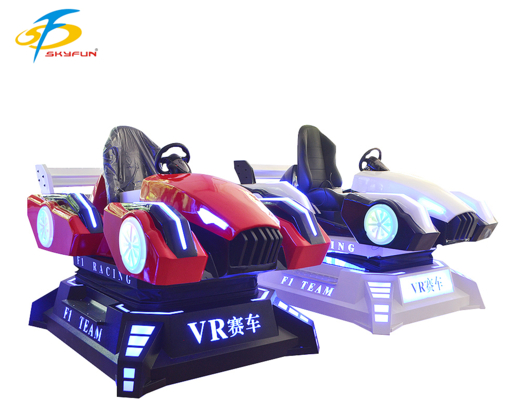 Simulateur de voiture VR Super Racing expérience de conduite en mouvement 9D avec rotation à 360 °, console tactile de 22 pouces, volant Logitech et lunettes Deepoon VR
