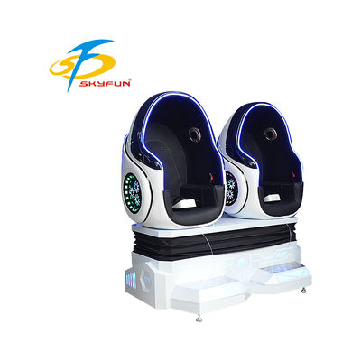 9D VR Egg Cinema Double Seats ️ Immersive VR Motion Chair avec plus de 100 films et 15 jeux, sièges dynamiques, effets d'air et de vibration pour les arcades