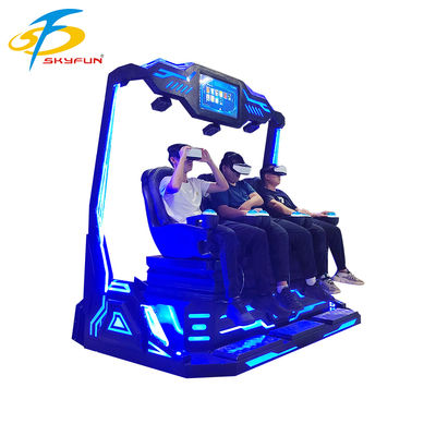 Cinéma VR 9D 3 places – Théâtre VR immersif multi-personnes avec plus de 100 films et 15 jeux interactifs, lunettes VR Deepoon