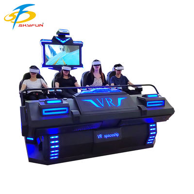 Cinéma VR 4 places 9D – Théâtre VR immersif multi-personnes avec plus de 100 films et 15 jeux interactifs, lunettes VR Deepoon