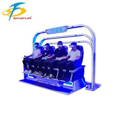Fauteuil de cinéma VR 9D 4 places – Simulateur VR multi-personnes avec plus de 100 films, 15 jeux interactifs, lunettes VR Deepoon