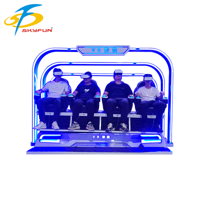 Fauteuil de cinéma VR 9D 4 places – Simulateur VR multi-personnes avec plus de 100 films, 15 jeux interactifs, lunettes VR Deepoon