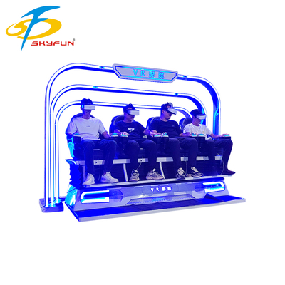 Fauteuil de cinéma VR 9D 4 places – Simulateur VR multi-personnes avec plus de 100 films, 15 jeux interactifs, lunettes VR Deepoon