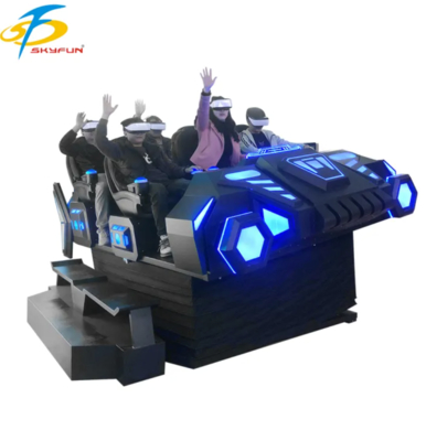 Chaise de cinéma 9D VR à 6 places Simulateur VR multi-personnes avec plus de 100 films, 15 jeux interactifs, lunettes de réalité virtuelle Deepoon