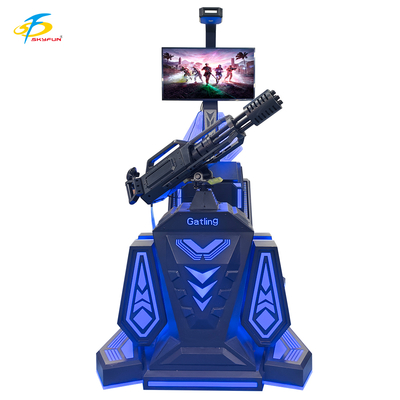 Simulateur de tir Gatling VR 9D – Jeu de tir VR HTC Vive avec écran LCD 42 pouces, 5 jeux passionnants