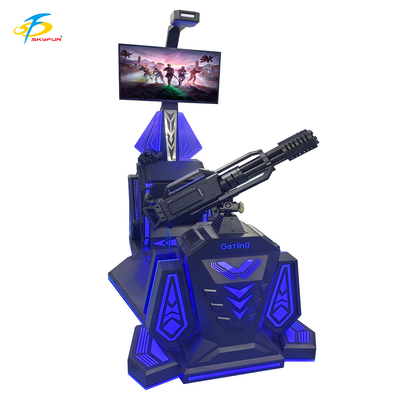 Simulateur de tir Gatling VR 9D – Jeu de tir VR HTC Vive avec écran LCD 42 pouces, 5 jeux passionnants