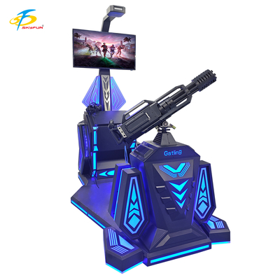 Simulateur de tir Gatling VR 9D – Jeu de tir VR HTC Vive avec écran LCD 42 pouces, 5 jeux passionnants
