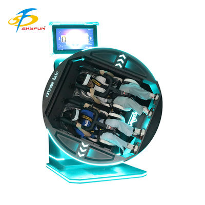 Simulateur VR à 360 degrés Rotation électrique Jeux divers Sièges confortables Conception futuriste Casque à double sécurité Flexible