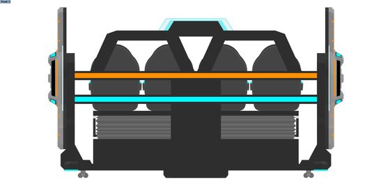 Simulateur de cinéma VR 4 places FUN Cinema | Manège VR 9D multi-joueurs avec grand écran avant, conception d'épissure, lunettes DPVR et effets spéciaux dynamiques – Fabricant SKYFUN