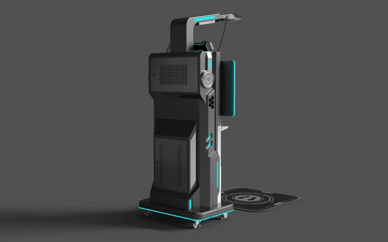 Simulateur de tir VR partageant la réalité virtuelle. Autoservice à la pièce, système Android, balade de tir VR à bas prix, lunettes de pistolet Pico et moniteur 32 pouces.