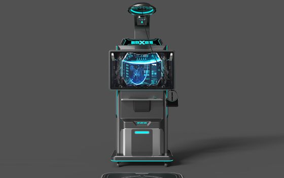 Simulateur de tir VR partageant la réalité virtuelle. Autoservice à la pièce, système Android, balade de tir VR à bas prix, lunettes de pistolet Pico et moniteur 32 pouces.