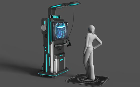 Simulateur de tir VR partageant la réalité virtuelle. Autoservice à la pièce, système Android, balade de tir VR à bas prix, lunettes de pistolet Pico et moniteur 32 pouces.