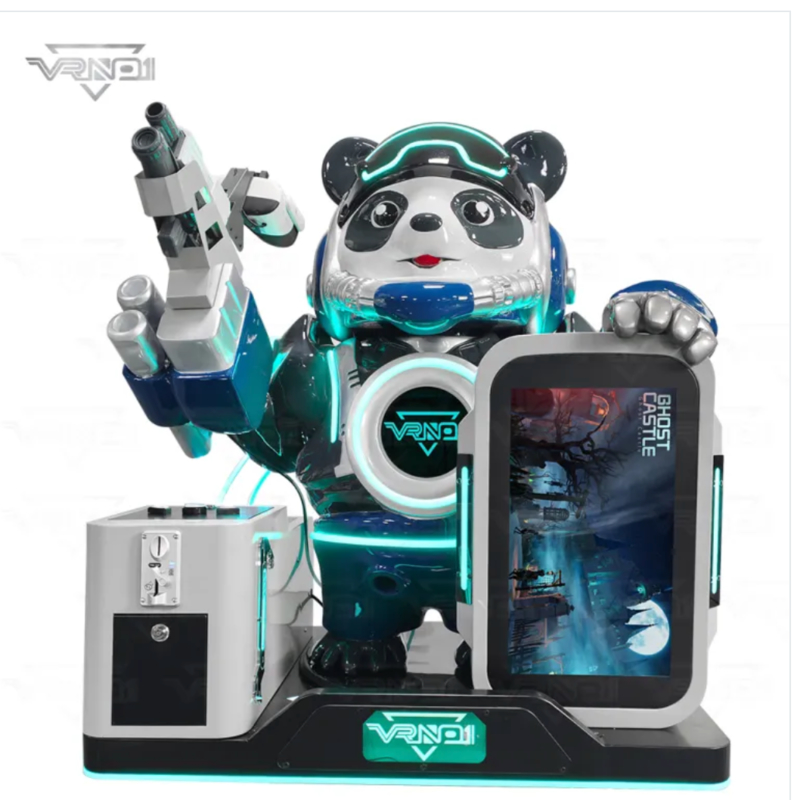 VR Panda Soldier Machine de tir VR interactive de pointe avec 7 jeux, distributeur de jouets, prise en charge de plusieurs paiements et conception Panda personnalisable pour les salles d'arcade