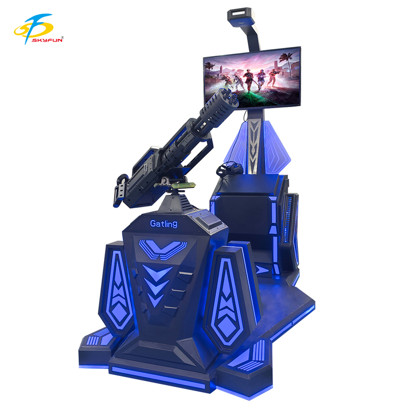 Simulateur de tir Gatling VR 9D – Jeu de tir VR HTC Vive avec écran LCD 42 pouces, 5 jeux passionnants