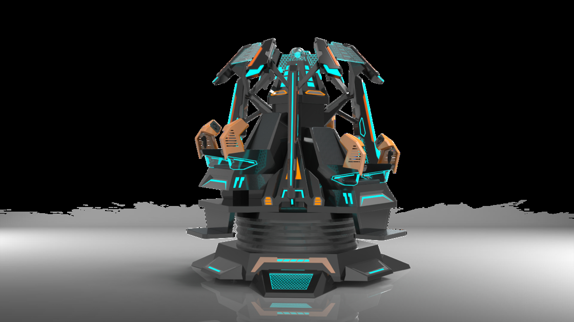 Simulateur de cinéma VR de 3 sièges de Star Tower. Conception de mouvement exclusive 9-DOF, affichage à 360 °, effets spéciaux multiples, lunettes DPVR et conduite immersive à 3 joueurs.