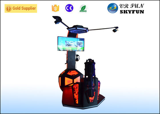 Long simulateur d'arme à feu de Gatling, machine de réalité virtuelle avec l'écran de visualisation de 42 pouces