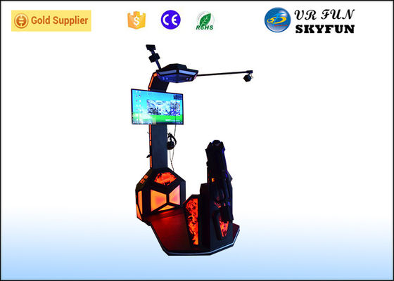 Machine virtuelle aventureuse de bataille du simulateur 9D de tir de VR avec les lumières brillantes bleues
