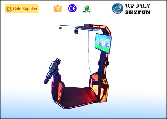 HTC noir/rouge Vive Flight Simulator, arme à feu tirant le simulateur virtuel de jeu