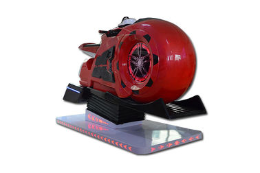 Motocyclette bleue et rouge VR conduisant la machine de jeu de réalité virtuelle simulateur/9D