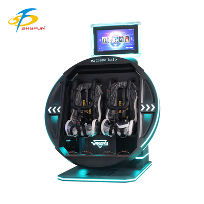 Simulateur VR à 360 degrés Rotation électrique Jeux divers Sièges confortables Conception futuriste Casque à double sécurité Flexible