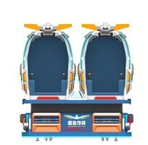 VR Combat & Fun Fly Flight Cinéma VR 2 places avec sièges dynamiques, plus de 50 films VR, effets spéciaux réalistes et fibre de verre durable pour un divertissement immersif