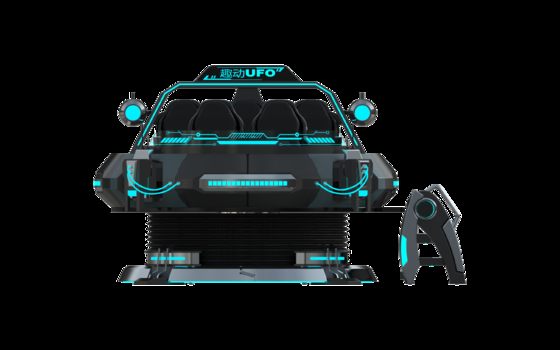 Simulateur de cinéma VR FUN UFO 5 places personnalisé | Manège VR 9D multi-joueurs avec lunettes DPVR, moniteur 32 pouces, boucle de fil Sempre fiable et grand système de mouvement – SKYFUN