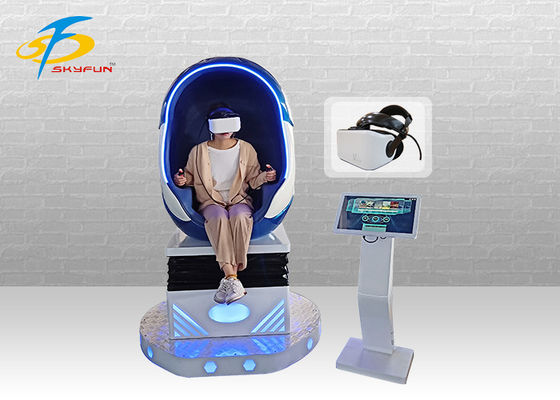 Chaise bleue d'oeufs de la couleur 9D VR d'affaires avec les films 90pcs + les jeux 10pcs